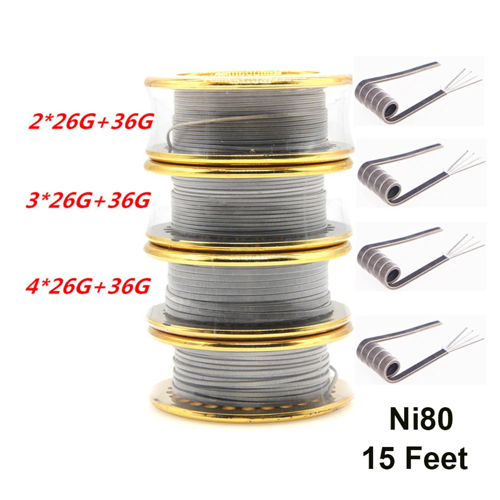 Clapton Wire Pre Built - Ni80 Wire Clapton Fused Double Triple