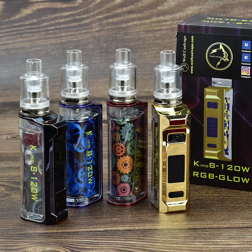 King8-120W Box Mod Kit electro - Accessories For Vaping 评论和价格