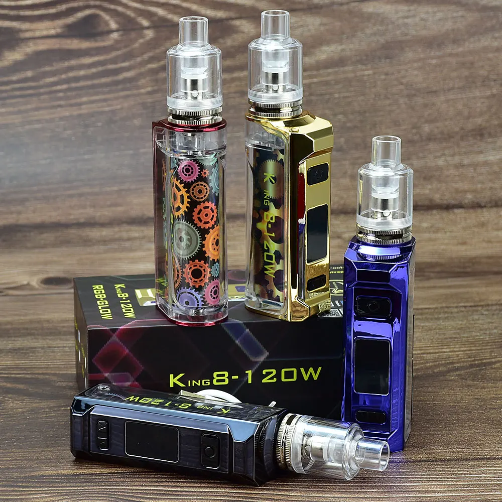 King8-120W Box Mod Kit electro - Accessories For Vaping 评论和价格