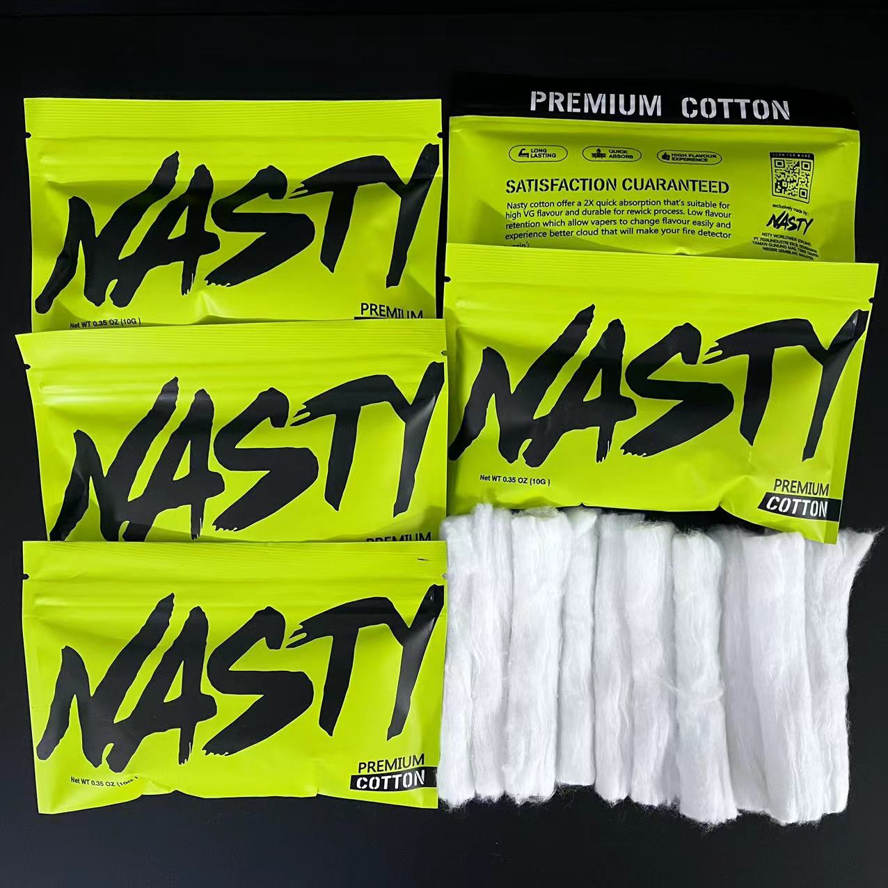 10/5 x Bag NASTY Cotton Long F - Cotton Wick Organic 评论和价格