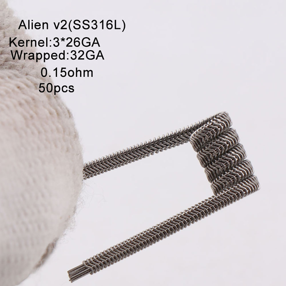 NEW XFKM 50PCS/box NI80/A1/SS3 - Clapton Wire Pre Built 评论和价格
