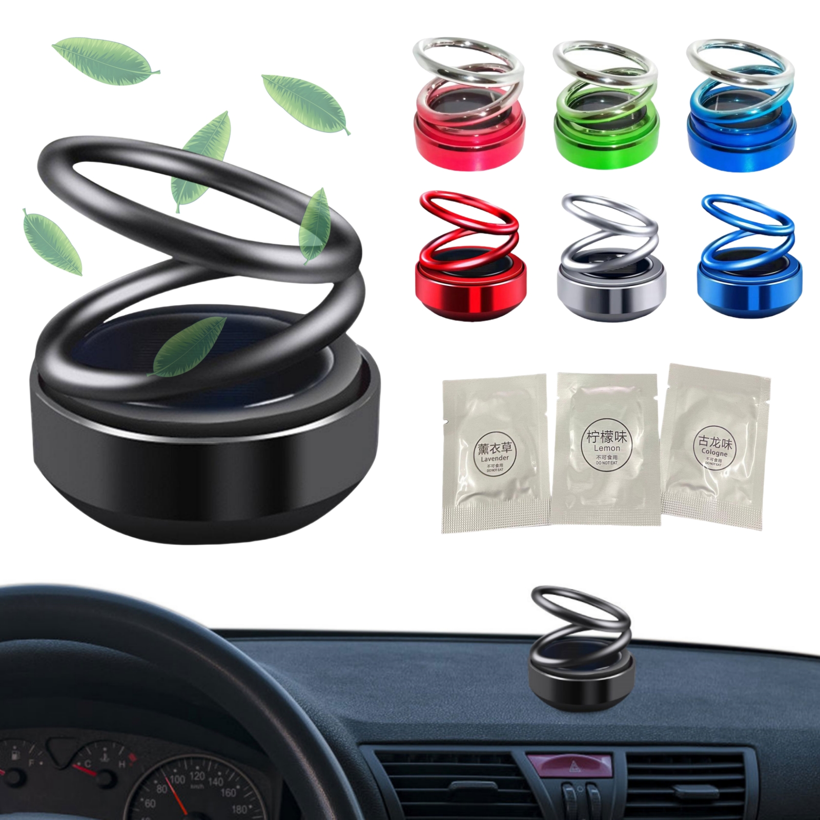 Solar Car Air Freshener Car Ar - Vape Decoration 评论和价格