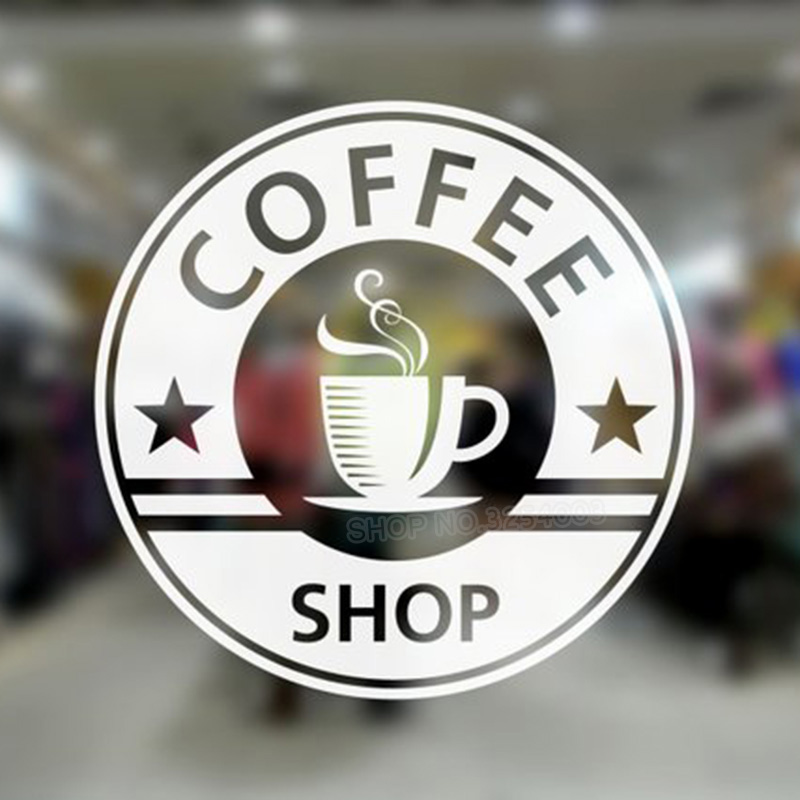 Coffee Cup Shop Wall Sticker C - Vape Decoration 评论和价格