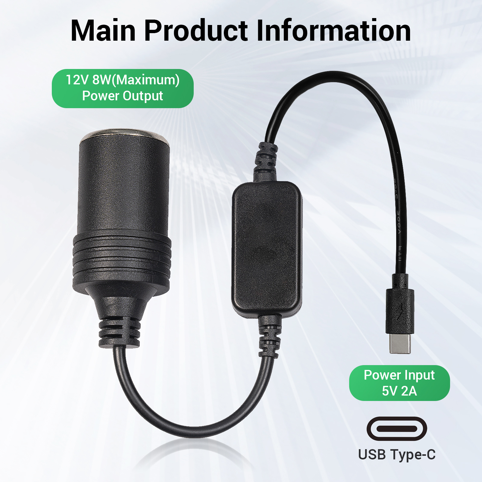 1pc 5V 2A USB To 12V Cigarette - Accessories Experts Vape 评论和价格