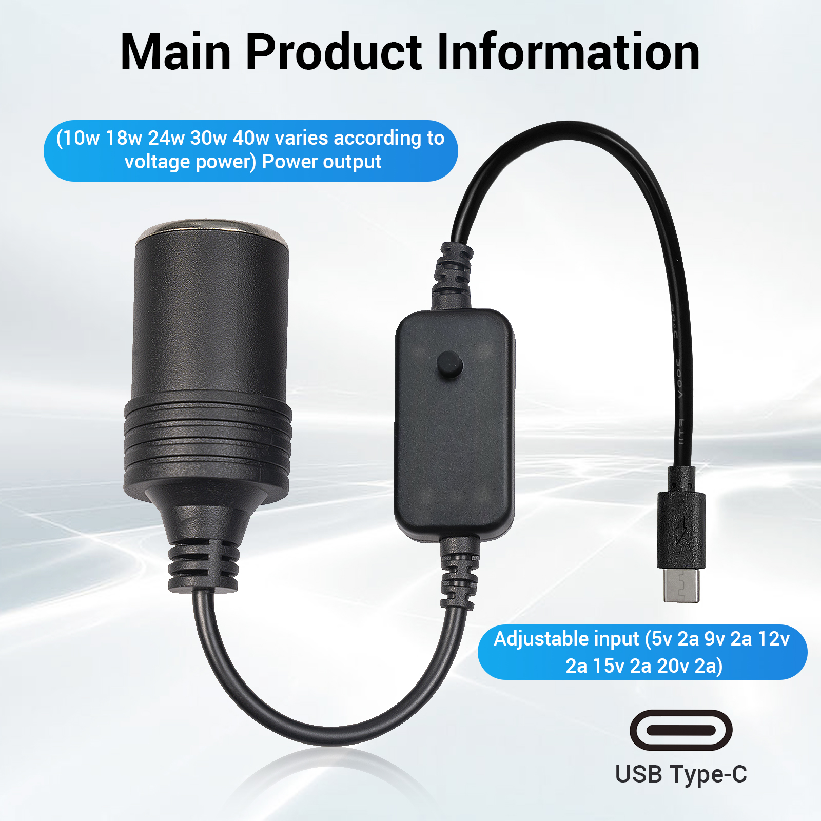 1pc 5V 2A USB To 12V Cigarette - Accessories Experts Vape 评论和价格