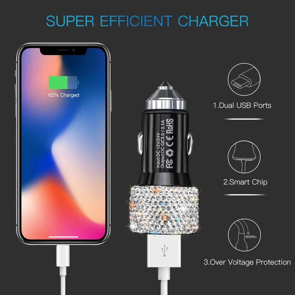 Car Bling USB Styling Diamond  - Vape Decoration 评论和价格