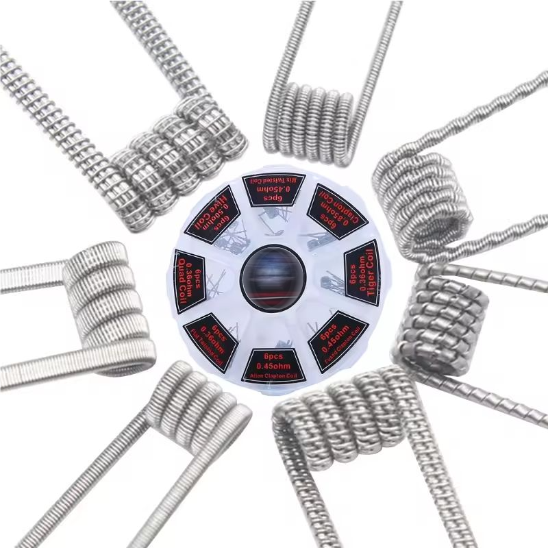48Pcs/Set Pre Built Coils RTA  - Clapton Wire Pre Built 评论和价格