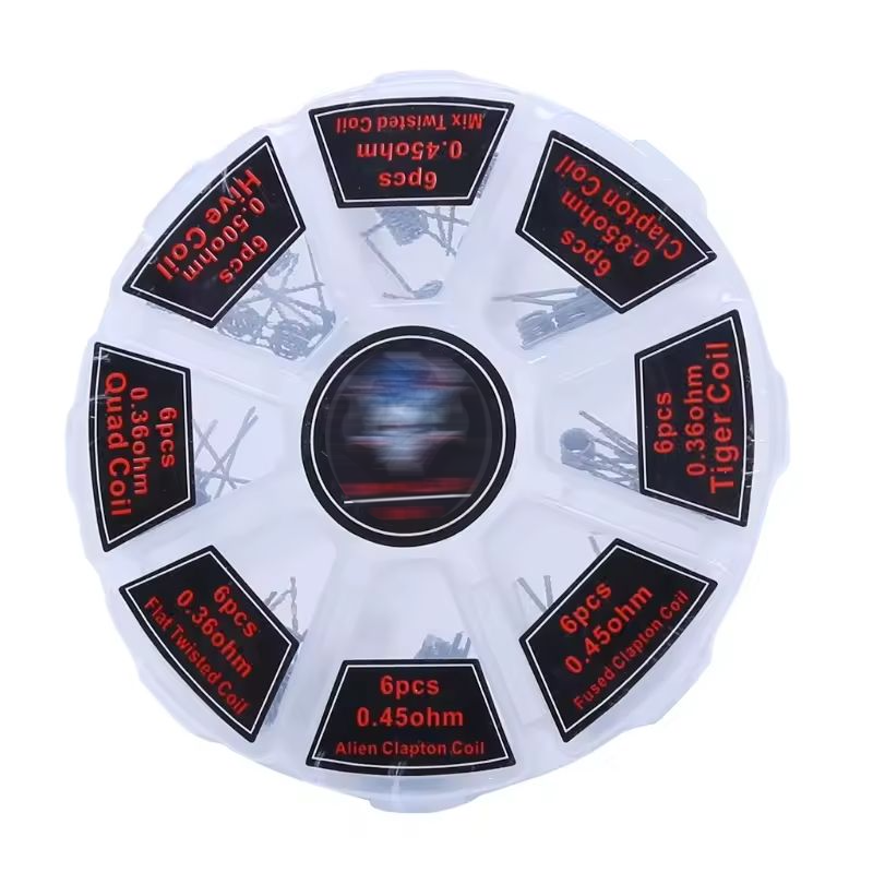 48Pcs/Set Pre Built Coils RTA  - Clapton Wire Pre Built 评论和价格
