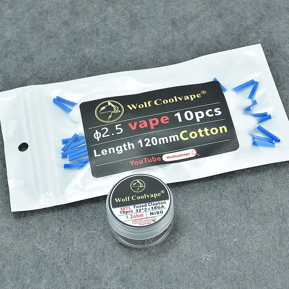 Wolfcoolvape NI80 Pre-Built He - Clapton Wire Pre Built 评论和价格